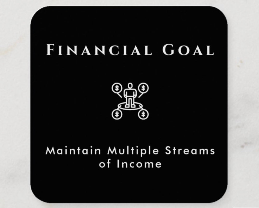Financial Goal Multiple Streams of Income Planner Card