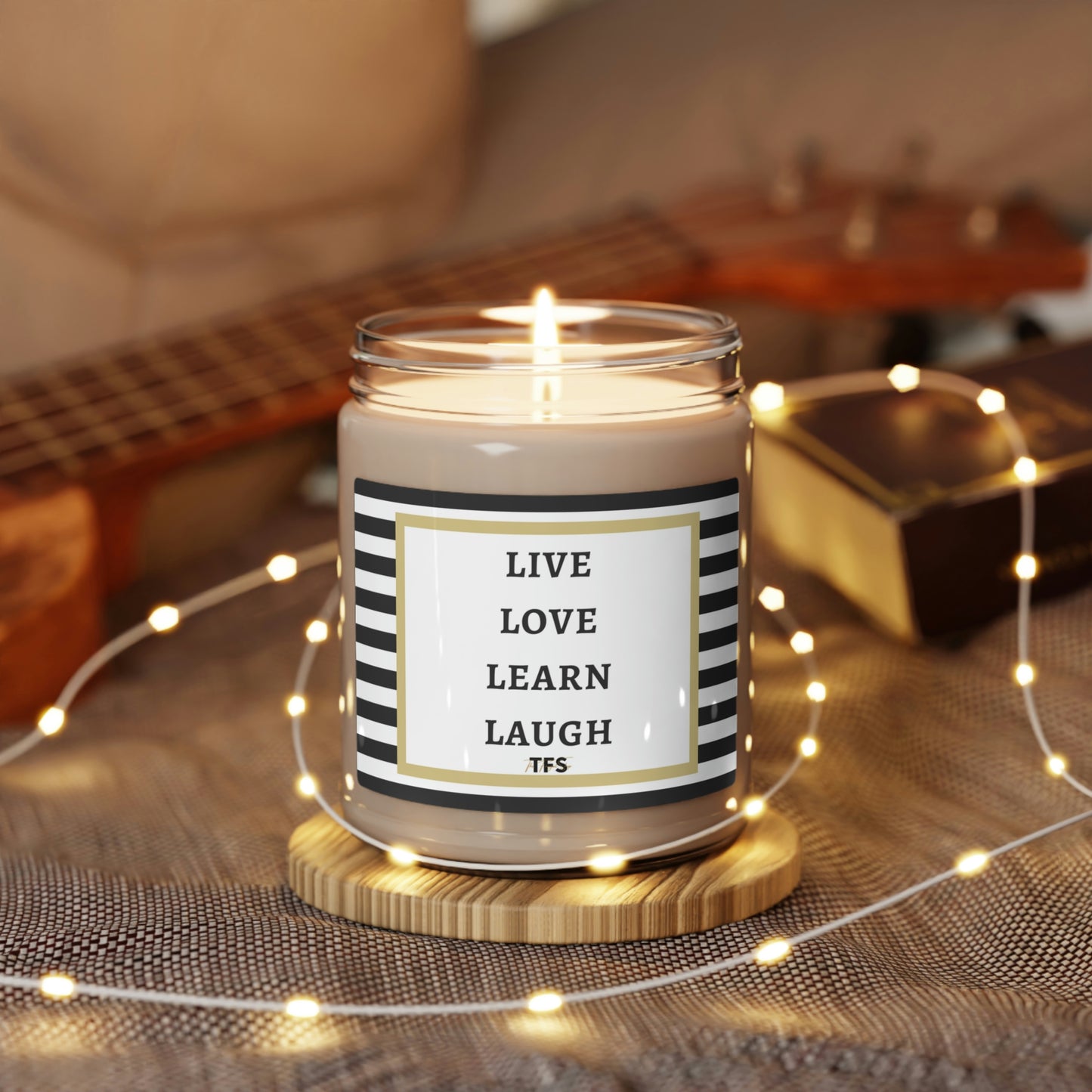 Live Love Learn Laugh Scented Soy Candle, 9oz