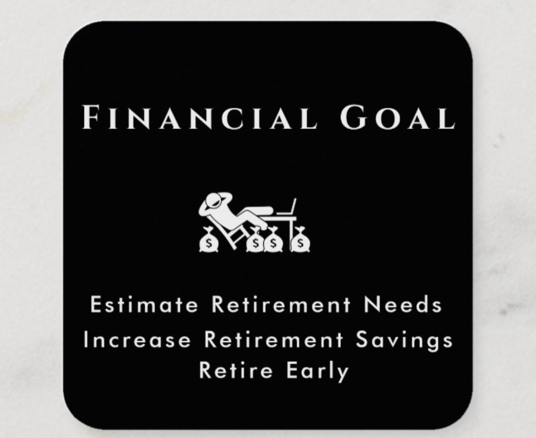Financial Goal Retirement Planner Card
