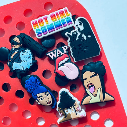 Female Rappers Hip Hop Shoe Charm