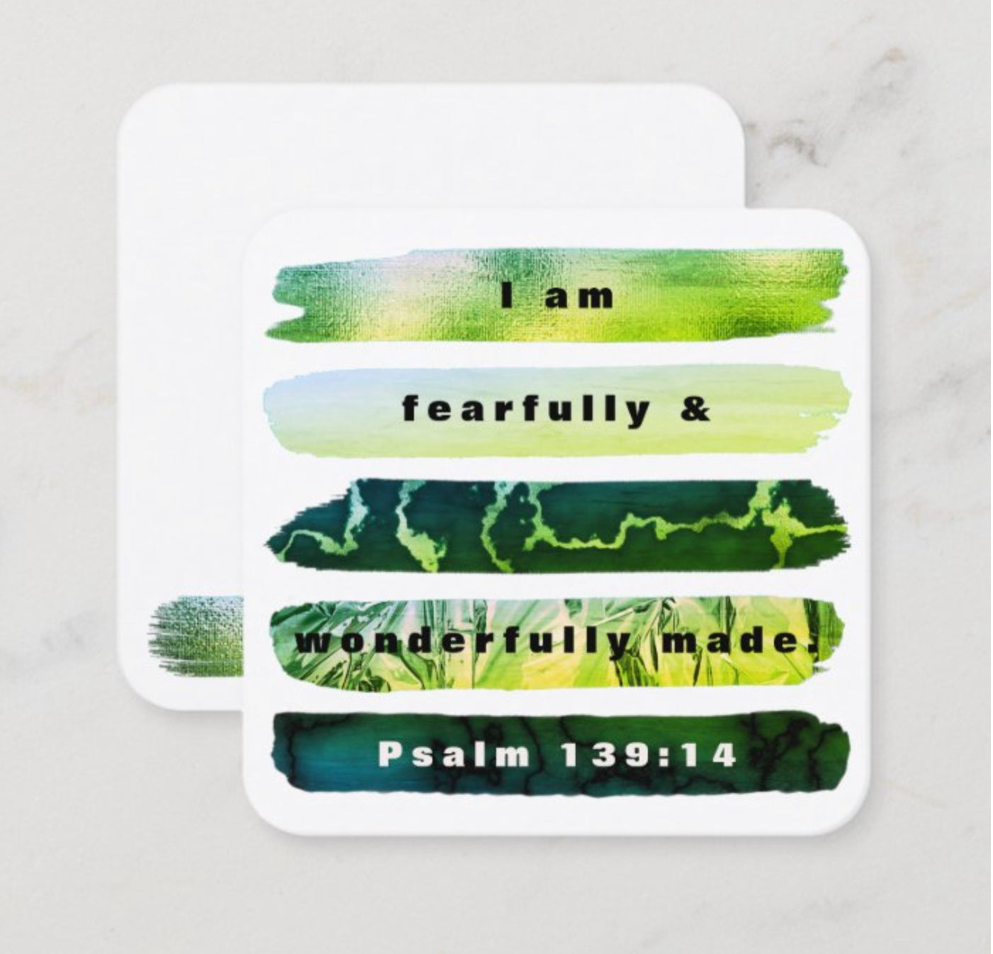 I Am Fearfully & Wonderfully Made Psalm 139 Affirmation Planner Card