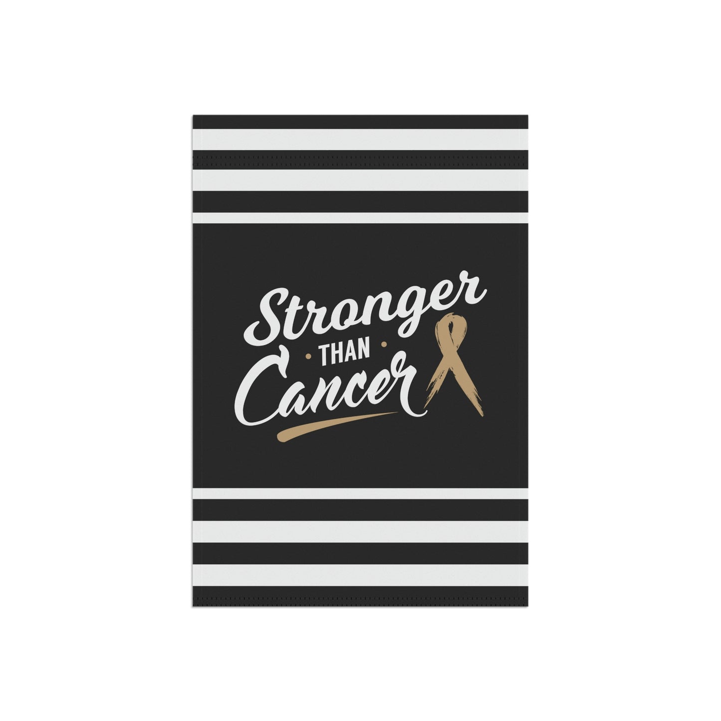 Stronger than Cancer Gold Ribbon Awareness Garden & House Banner