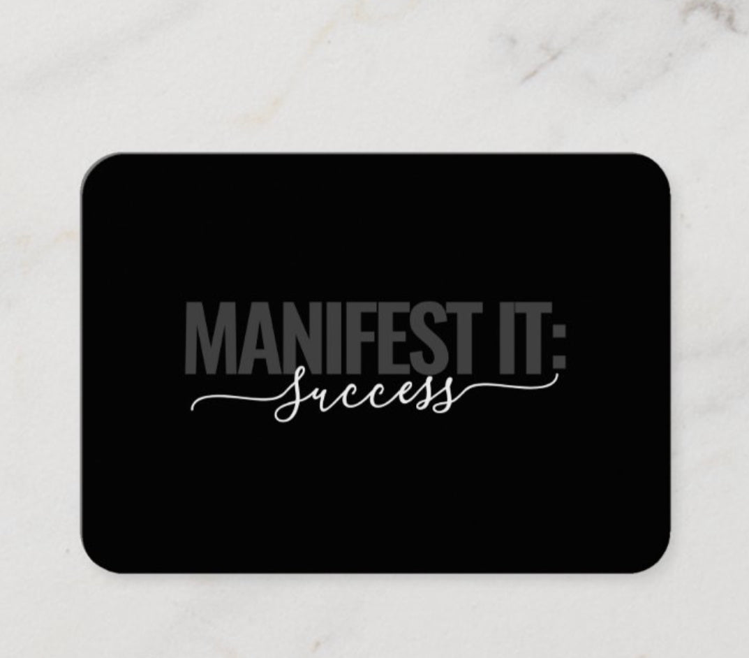 Manifest It Success 5 Ps Double Sided Planner Card