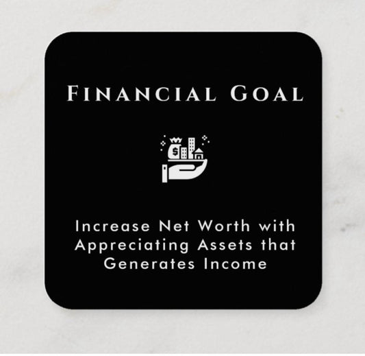 Financial Goal Increase Net Worth Planner Card