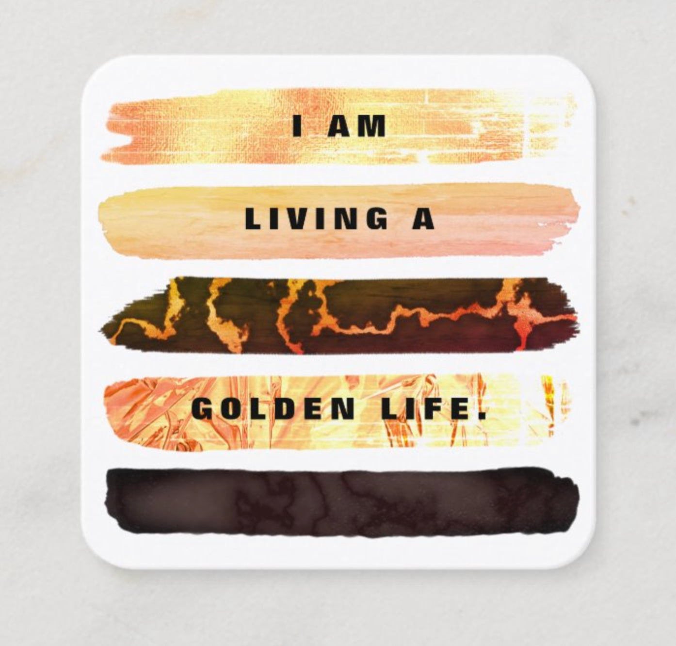 I Am Living A Golden Life Affirmation Planner Card