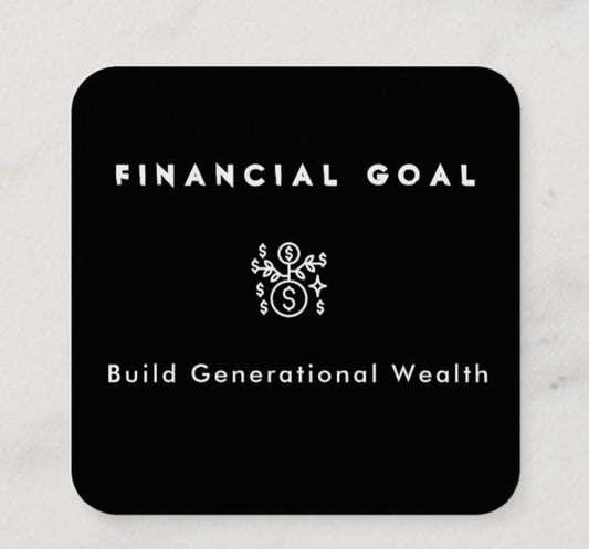 Financial Goal Building Generational Wealth Planner Card