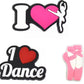 I Love Ballet Dance Shoe Charm