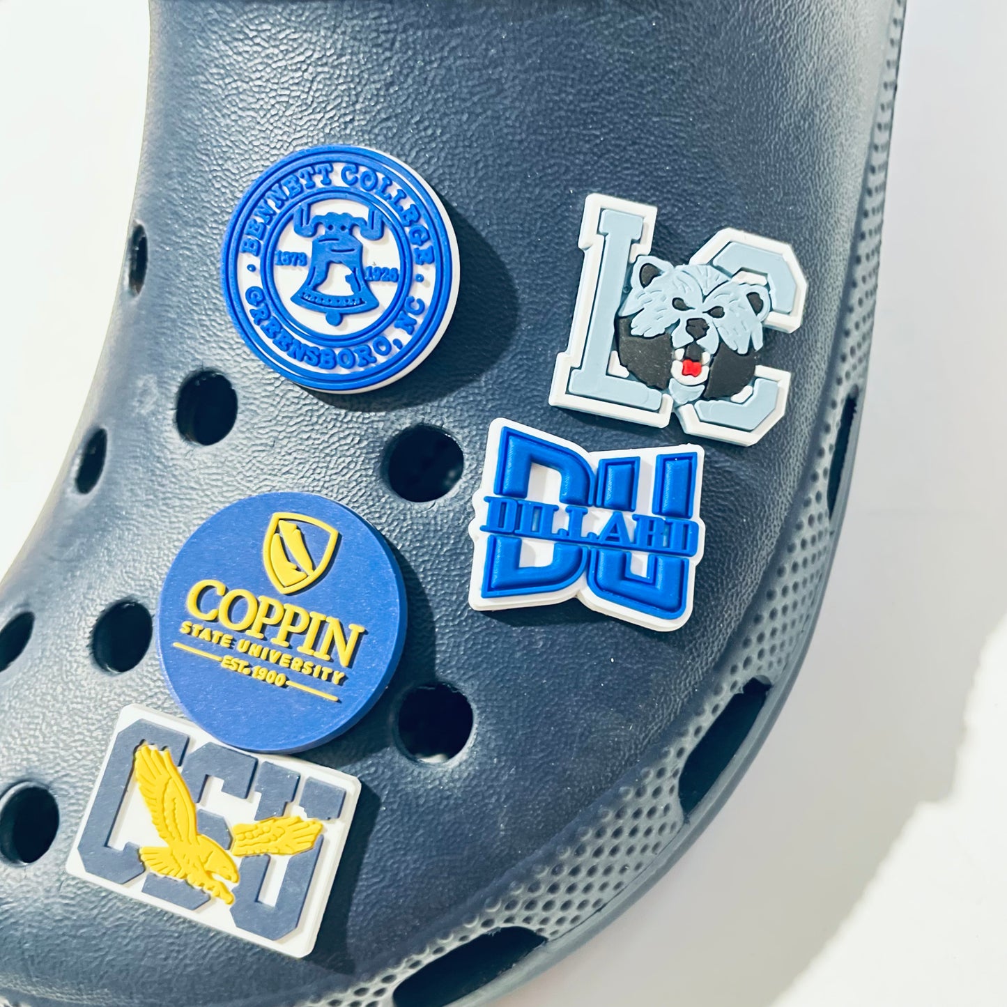 HBCU Shoe Charm - Alabama, Coppin, Dillard,  Fort Valley, Jackson State, Southern, Tennessee