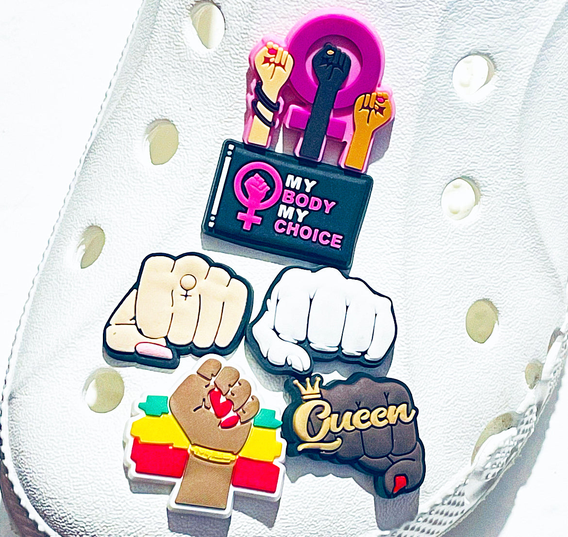 Women’s Day Feminist Fists Pro Choice Shoe Charms