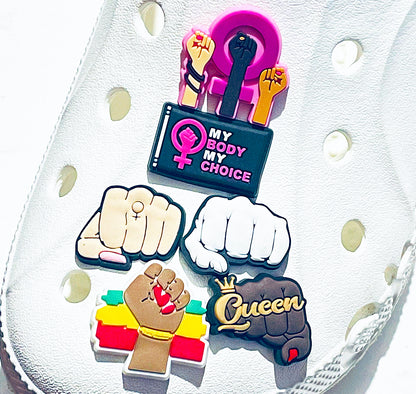 Women’s Day Feminist Fists Pro Choice Shoe Charms