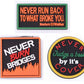 Never Burn Judge Nor Run Back Shoe Charm