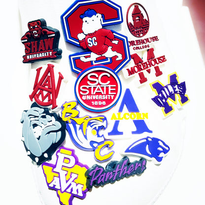 HBCU Shoe Charm - Alabama A&M, Alcorn, Benedict, Miles, Morehouse, Prairie View, Shaw, South Carolina State