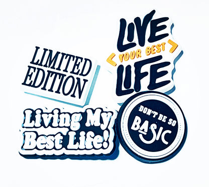 Living Life Limited Edition Don't Be So Basic Shoe Charm