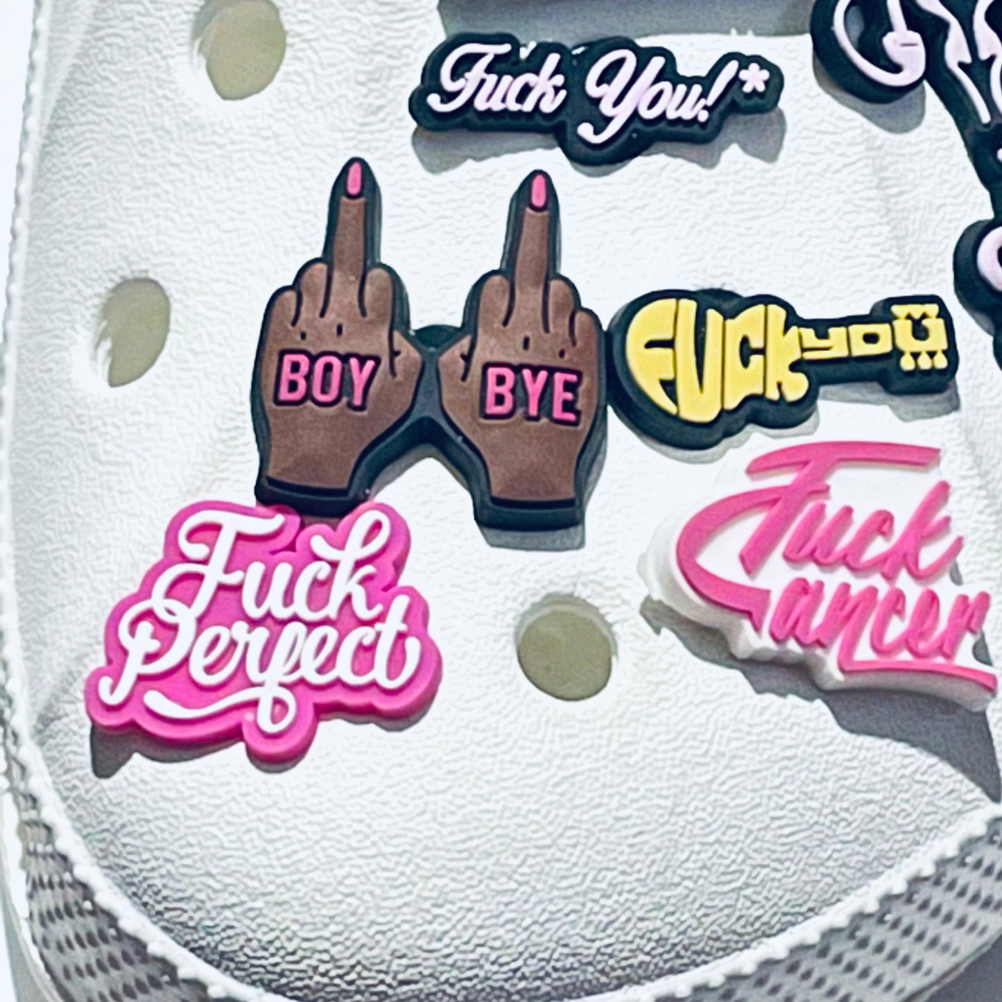 Explicit Fuck You Shoe Charms