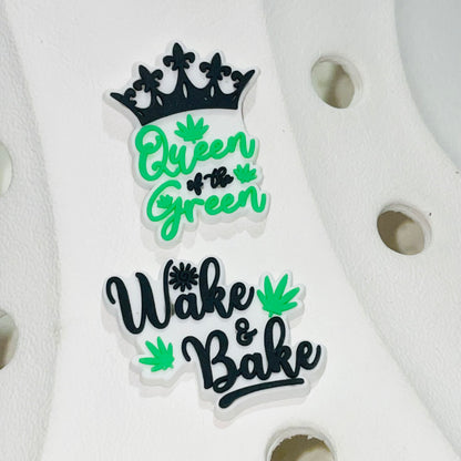 Queen of the Green 420 Shoe Charm