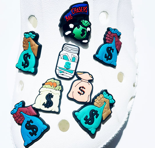 Money Bag Chaser Shoe Charm