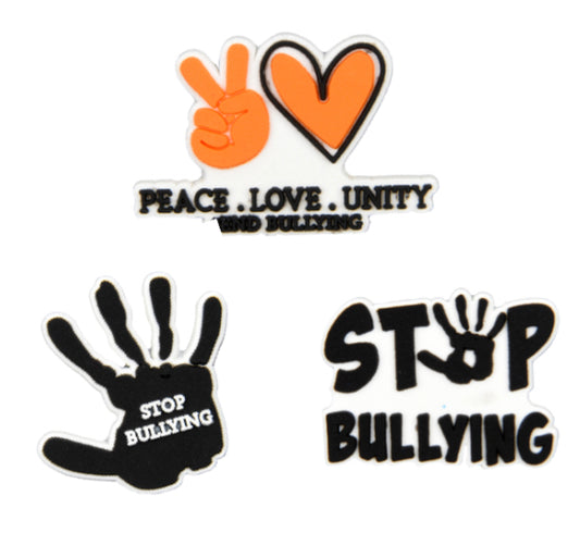 Stop Bullying Peace Love Unity Shoe Charm