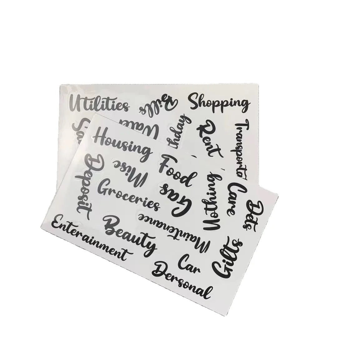 Cash Envelope Budget Label Stickers