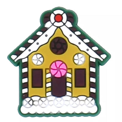 Christmas Peppermint Candy Gingerbread House Shoe Charm