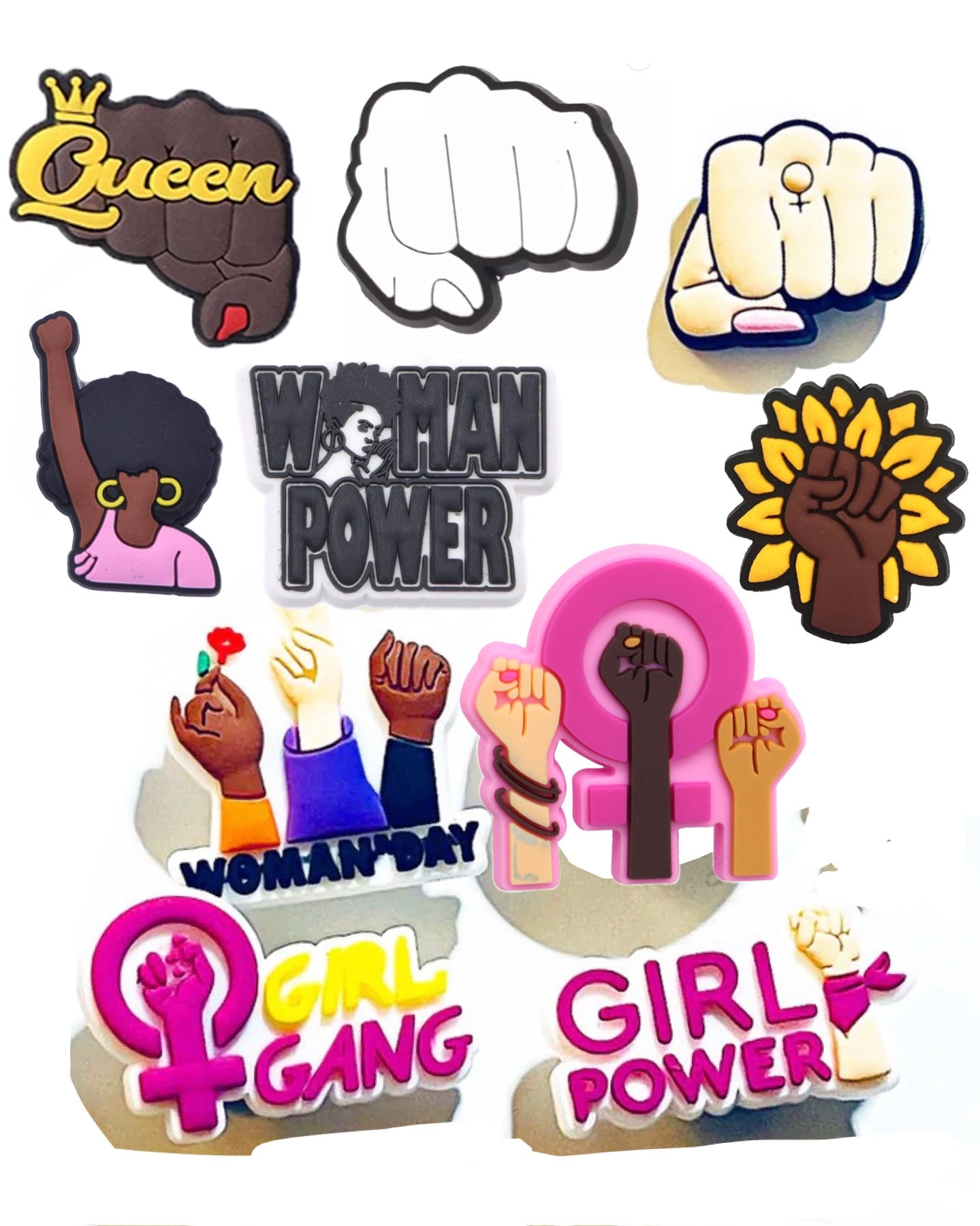 Women’s Day Feminist Fists Pro Choice Shoe Charms