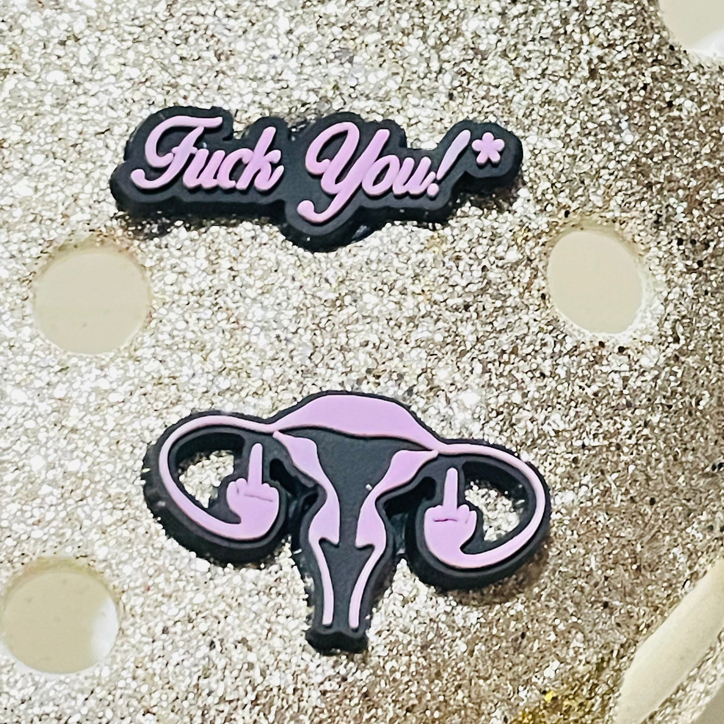 Explicit Fuck You Shoe Charms