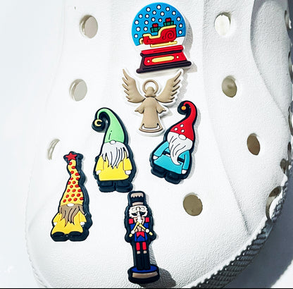 Christmas Angel Gnomes Snow Globe Shoe Charms