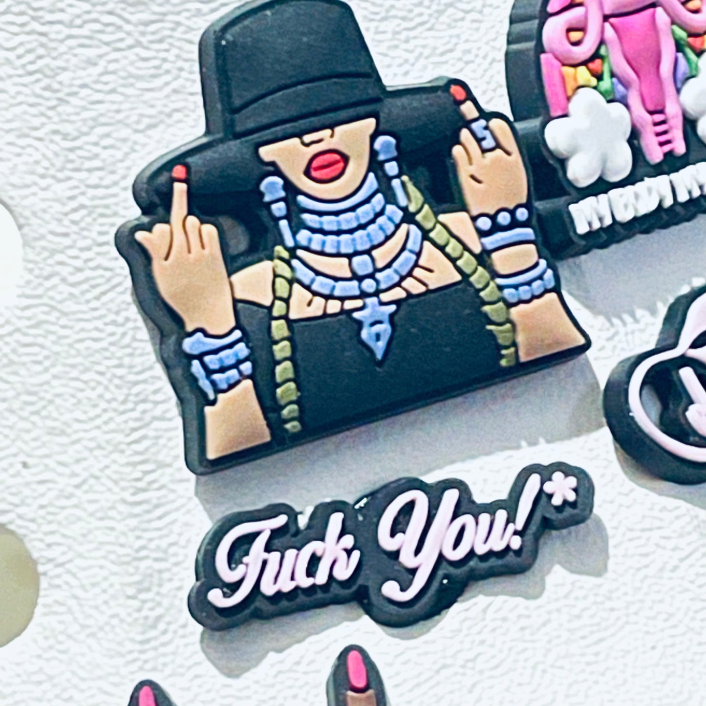 Explicit Fuck You Shoe Charms