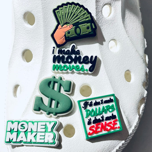 💸 Money Signs & Phrases Shoe Charms – Walk Like a Boss! 💸