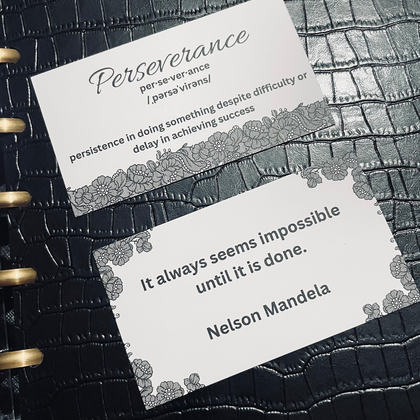 Perseverance Planner Card