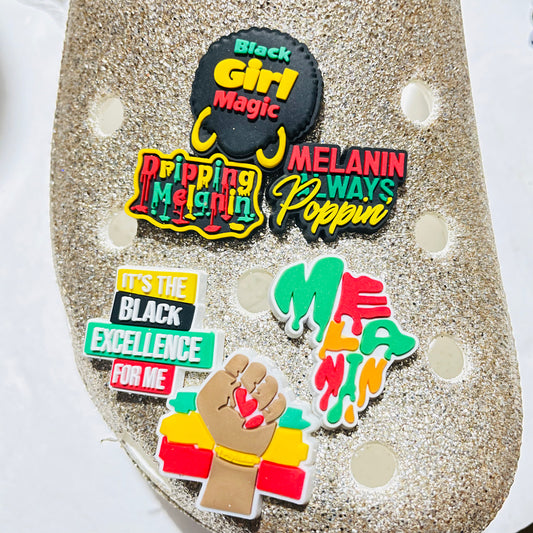 Melanin Black Girl Magic Shoe Charm