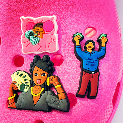 💸 Money Signs & Phrases Shoe Charms – Walk Like a Boss! 💸