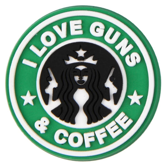 I Love Guns and Coffee Shoe Charm