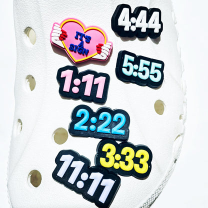 Angel Numbers (111, 222, 333, 444, 555, 777, 1111) Shoe Charm