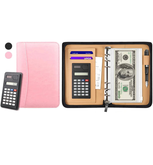 Zippered Planner Cover with Calculator