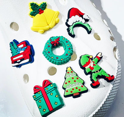 Christmas Bells Gifts Tree Truck Elf Wreath Shoe Charm
