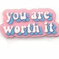 Positive Focused Self Care Quotes Shoe Charm