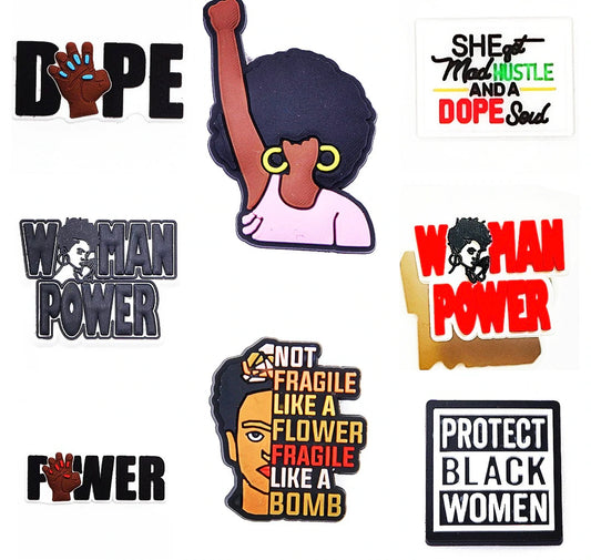 Women Power Dopeness Shoe Charm