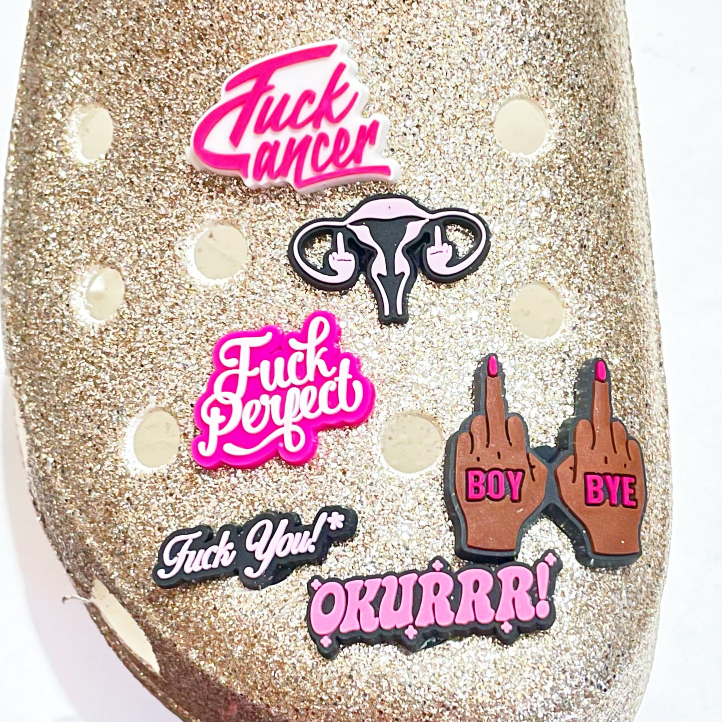 Explicit Fuck You Shoe Charms