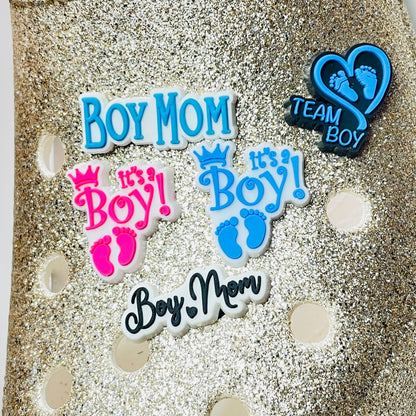 Gender Reveal Boy Mom & Girl Mom Shoe Charm