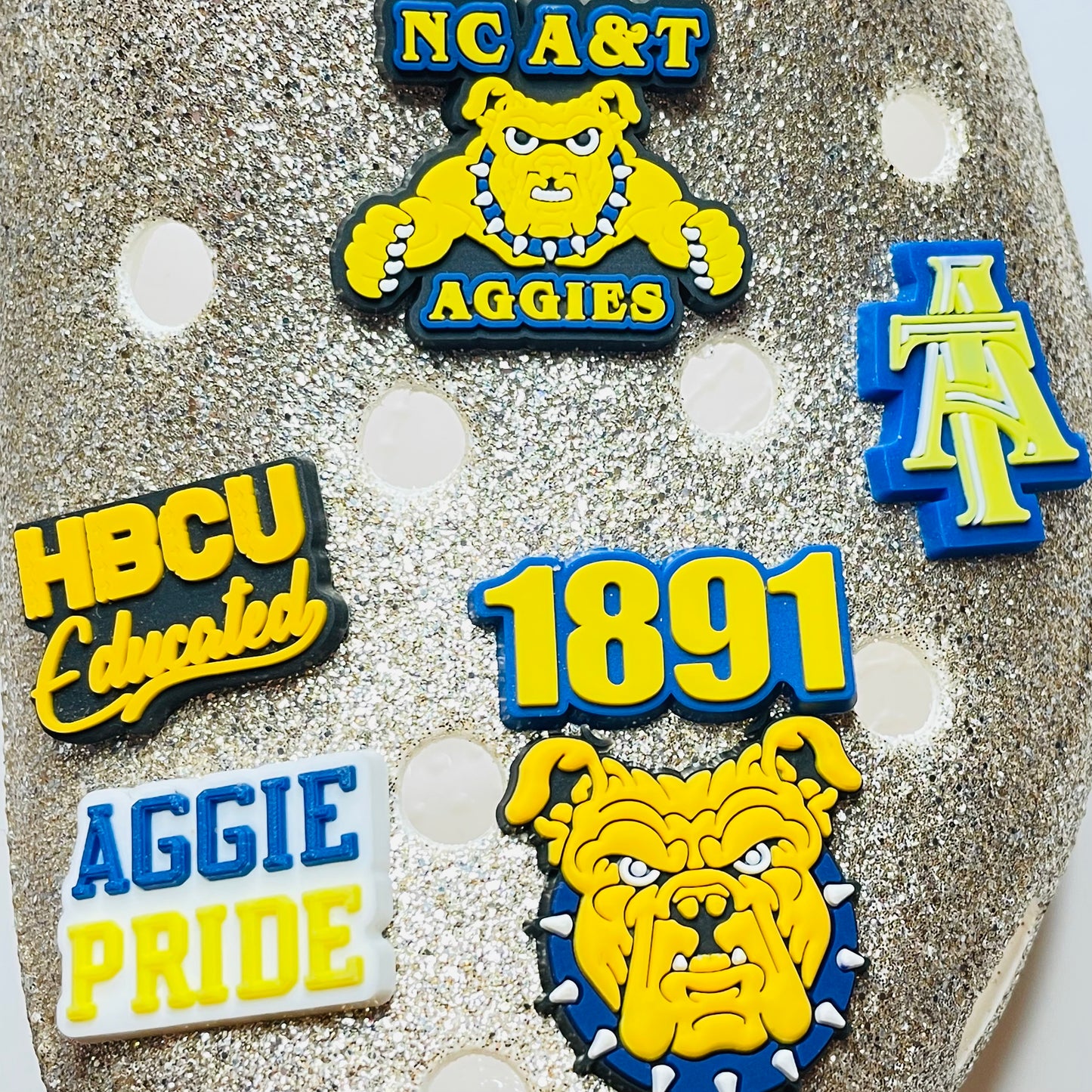 HBCU Shoe Charm - Allen | Arkansas Pine Bluff | Bowie| Fisk | Grambling | Jarvis Christian | NC A&T | Xavier | Wilberforce