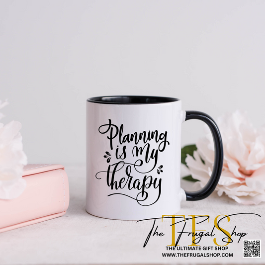 Planning is my Therapy Contrast Coffee Mug