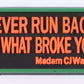 Never Burn Judge Nor Run Back Shoe Charm