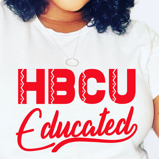 HBCU Educated (Red) Ultra Cotton Ladies T-Shirt