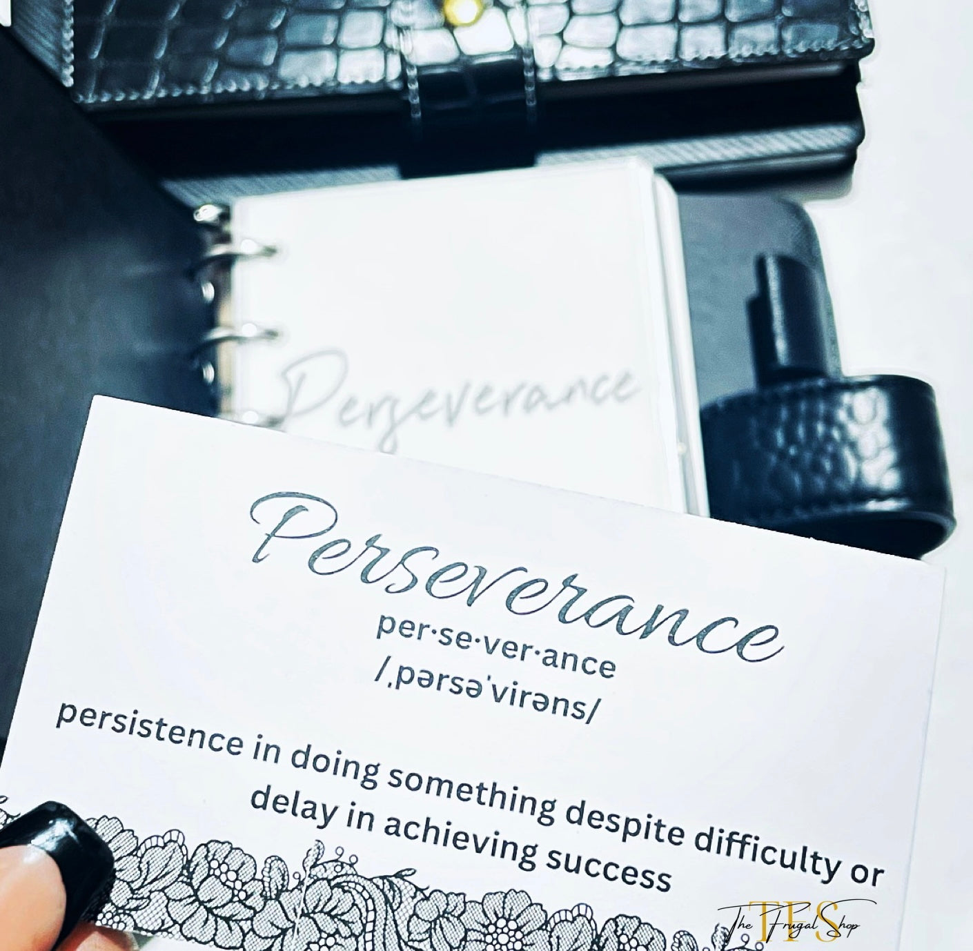 Perseverance Planner Card
