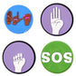 Domestic Violence Hand Sign Language Shoe Charm