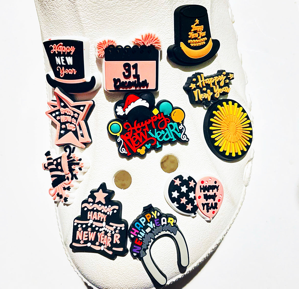 Happy New Year Shoe Charms