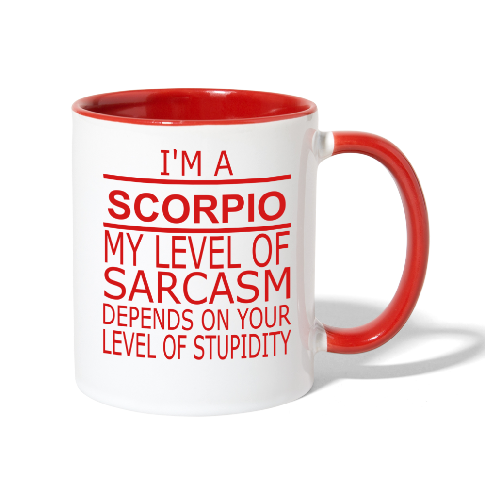 Scorpio Sarcasm Coffee Mug - white/red