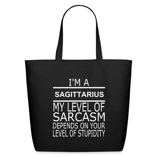 Sagittarius Sarcasm Eco-Friendly Cotton Tote - black