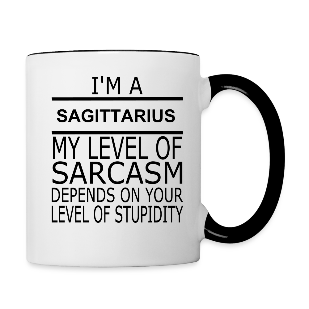 Sagittarius Sarcasm Coffee Mug - white/black