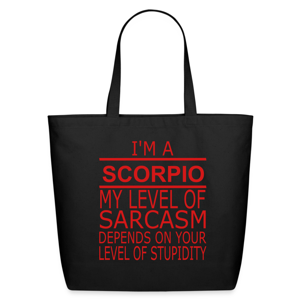 Scorpio Sarcasm Eco-Friendly Cotton Tote - black